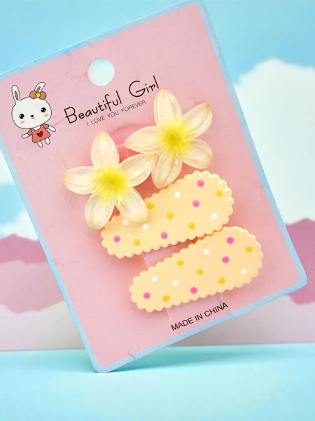 Комплект фиби за коса с флорален мотив