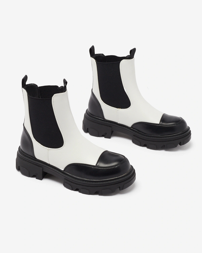 Royalfashion Бели дамски ботуши Userrus