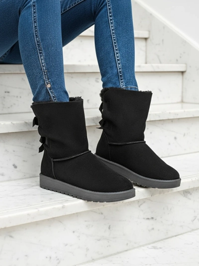 Боти Stella от екологичен велур на плосък ток