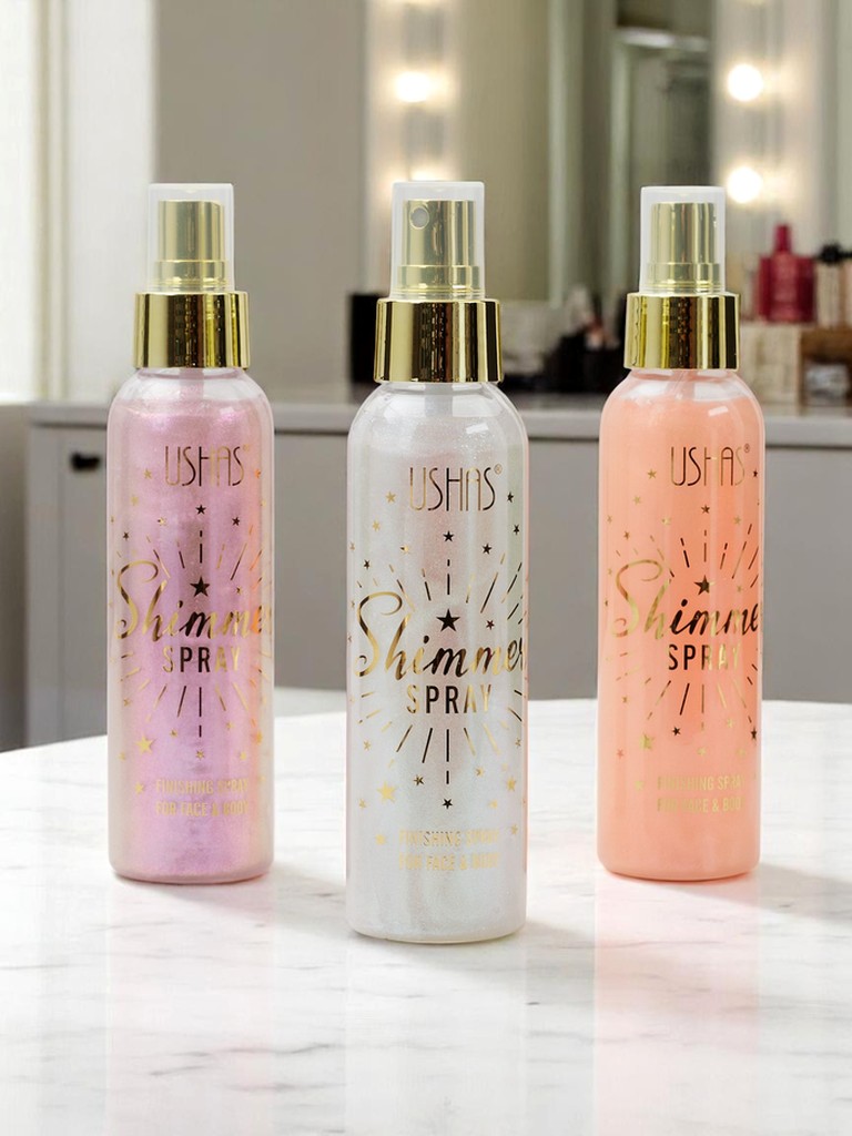 USHAS Summer Spray – Течен хайлайтър за лице и тяло White