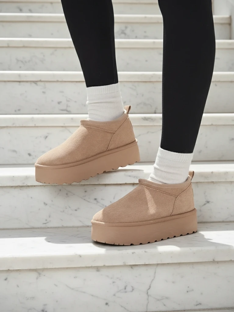 Royalfashion Дамски къси ботуши a'la snow boots Ozozi