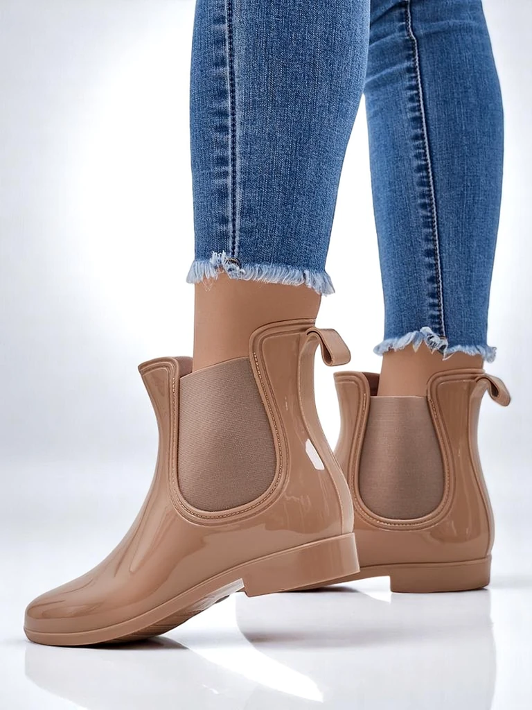 Роялфешън дамски лачени гумирани ботуши Серис