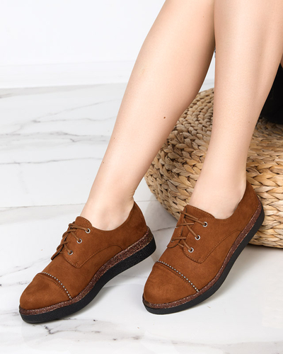 Damskie camelowe półbuty Rilly- Obuwie