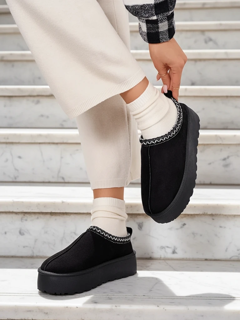 Royalfashion Дамски къси ботуши Zommy a'la snow boots