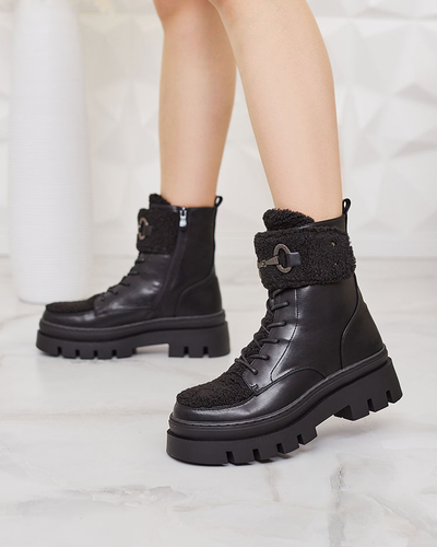 Royalfashion Дамски ботуши с овча кожа Faeltone