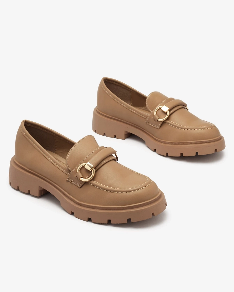 Royalfashion Дамски мокасини в светлокафяво Desise