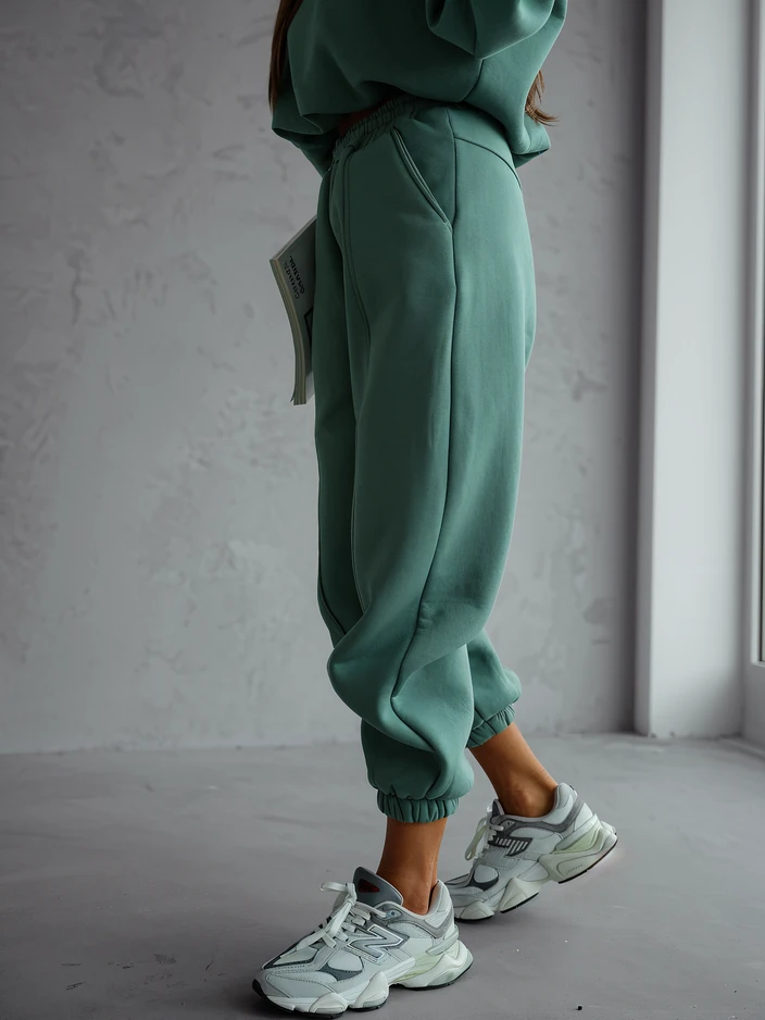 Royalfashion Памучен дамски комплект от два части