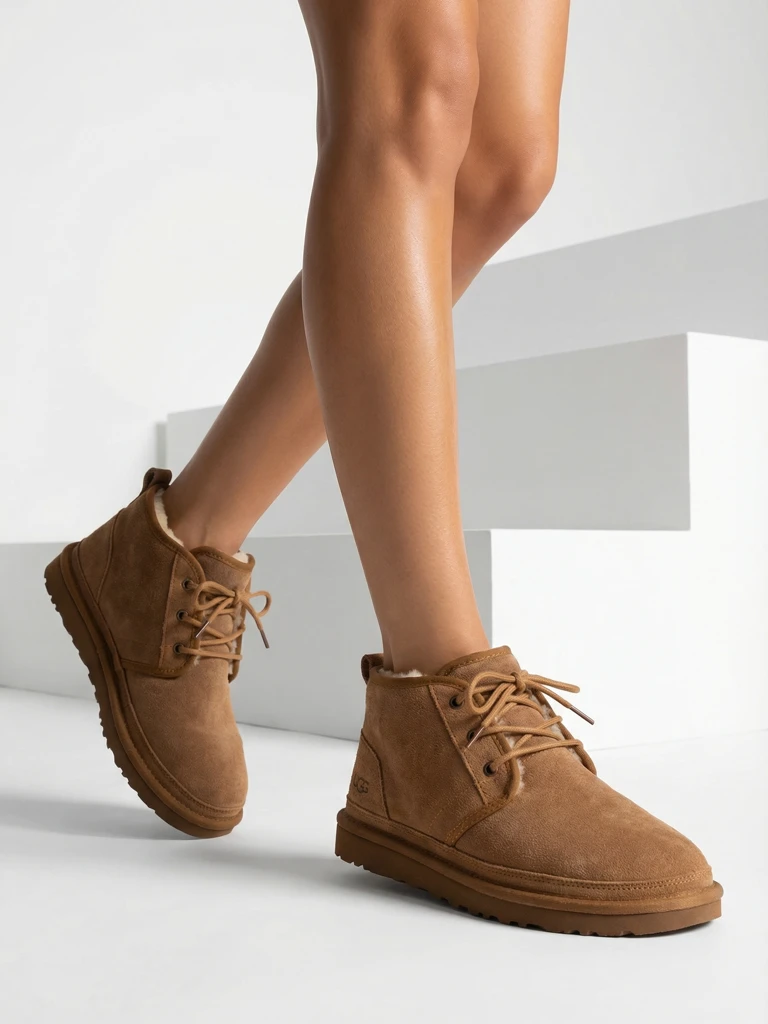 Мъжки боти Luna, кафяви, кожени, ежедневни, за зимата