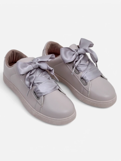 Royalfashion дамски маратонки от еко-кожа с декоративни връзки Etti