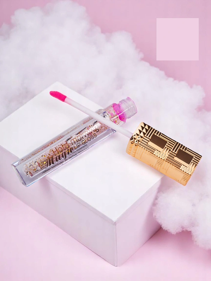 Безцветен гланц за устни 24K хидратиращ с златни частици