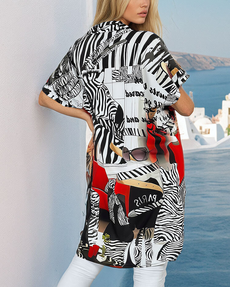 Royalfashion Дамска туника с десен