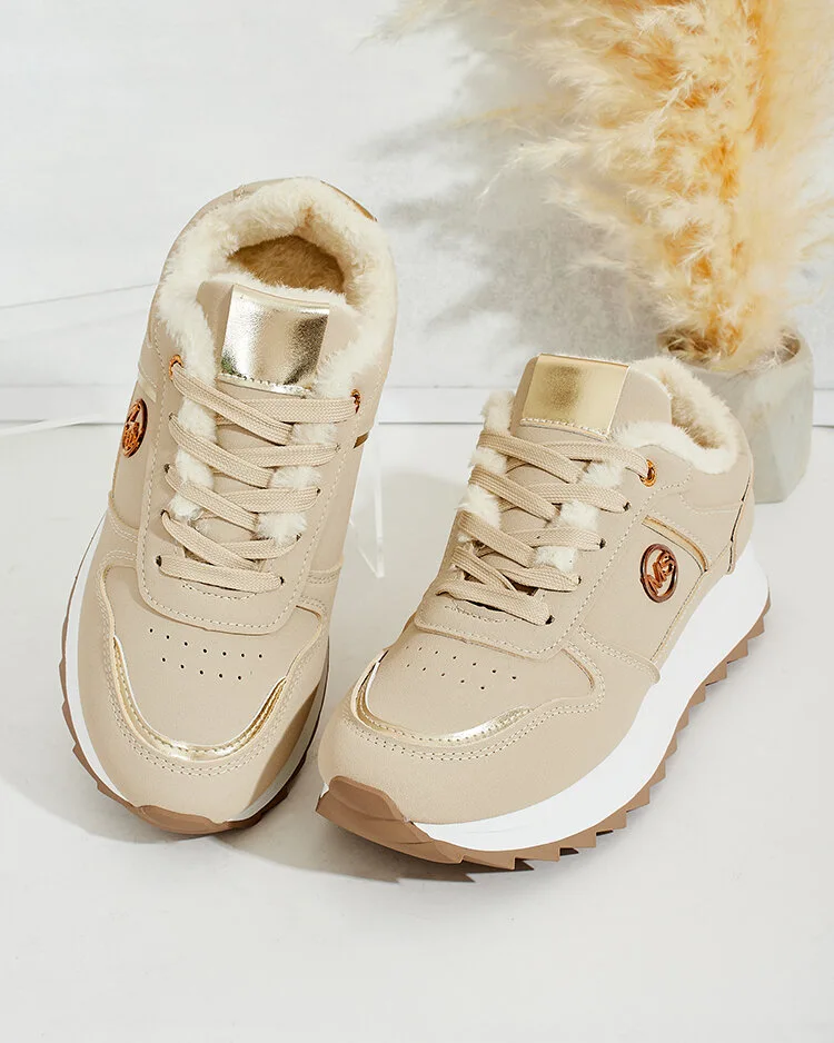 Royalfashion Затоплени дамски маратонки с кожа Boris