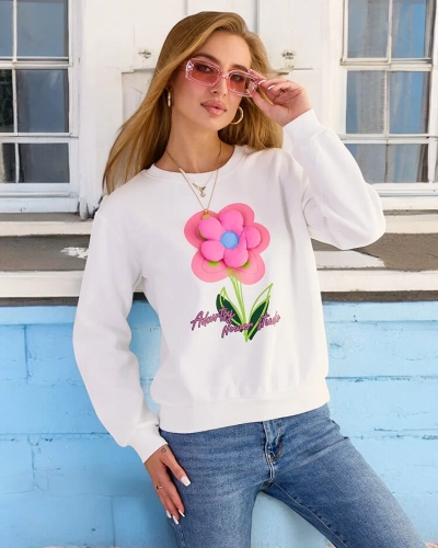 Royalfashion Дамски суитшърт с тънък принт