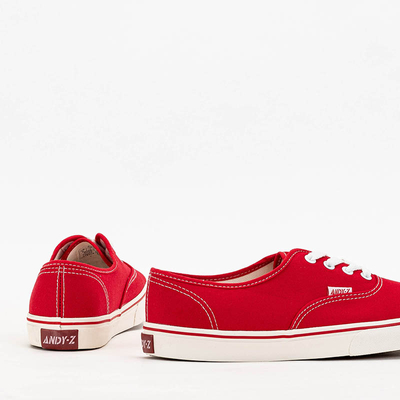 Czerwone damskie tenisówki typu trampki Lifeda - Obuwie