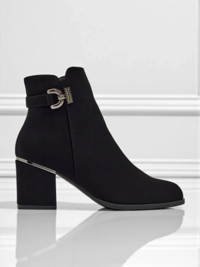 Дамски еко кожени боти до глезена на ток Ruvina