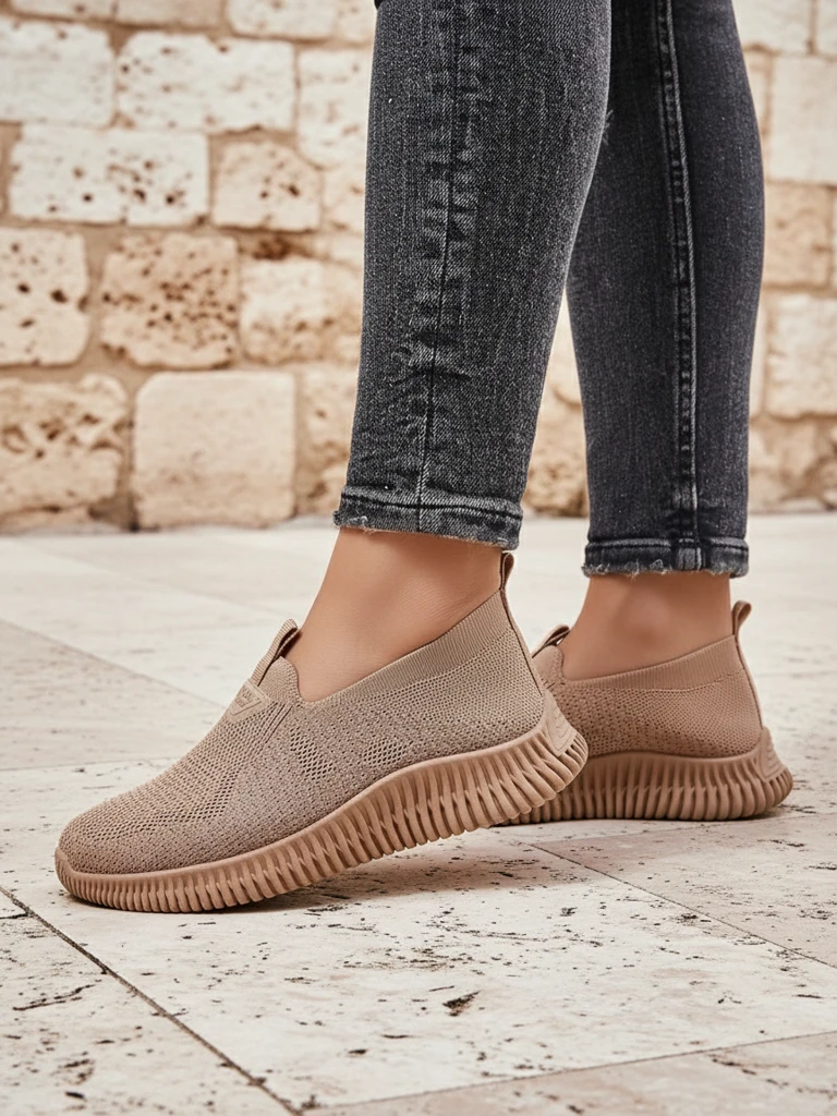 Royalfashion Дамски спортни обувки Serra, тип slip-on, от текстил