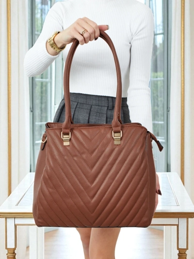 Дамска чанта shopper от еко кожа с щампа Corvella