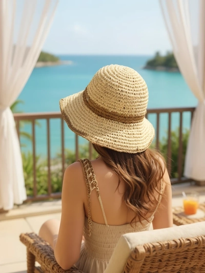 Royalfashion Дамска сламена шапка Sun Bloom