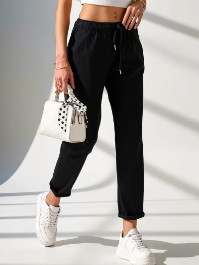 Royalfashion Пространи женски платнени панталони