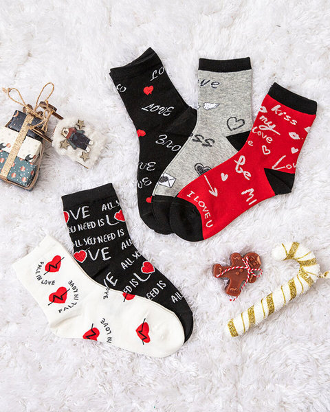 Royalfashion Комплект дамски дълги чорапи LOVE 5/пак