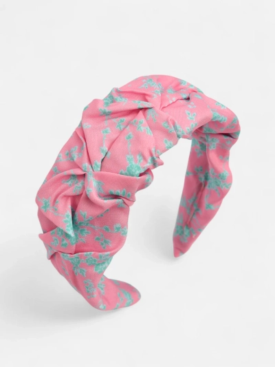 Royalfashion Лента за коса с драперия и принт