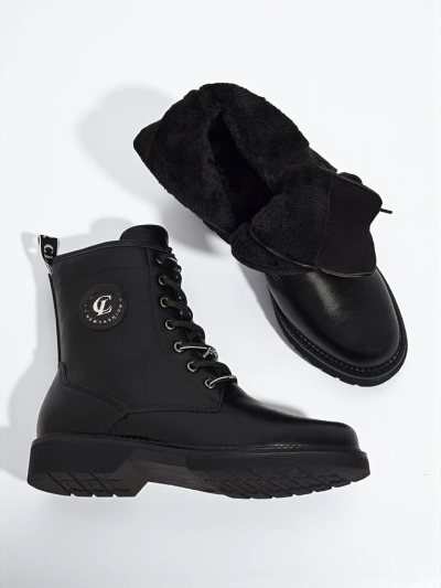 Дамски боти Tavira от еко кожа с връзки