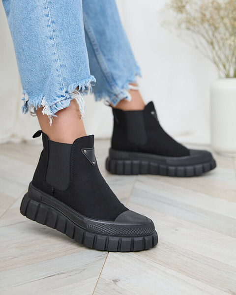 Royalfashion Черни дамски високи кецове Nexeri