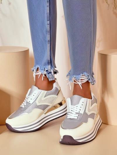 Royalfashion Дамски маратонки с брокат Borovis