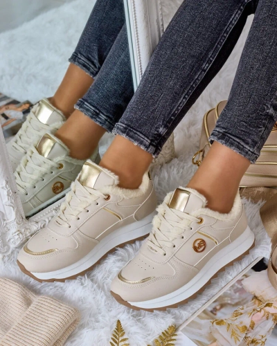 Royalfashion Затоплени дамски маратонки с кожа Boris