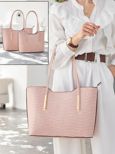 Royalfashion Двустранна дамска чанта с релеф