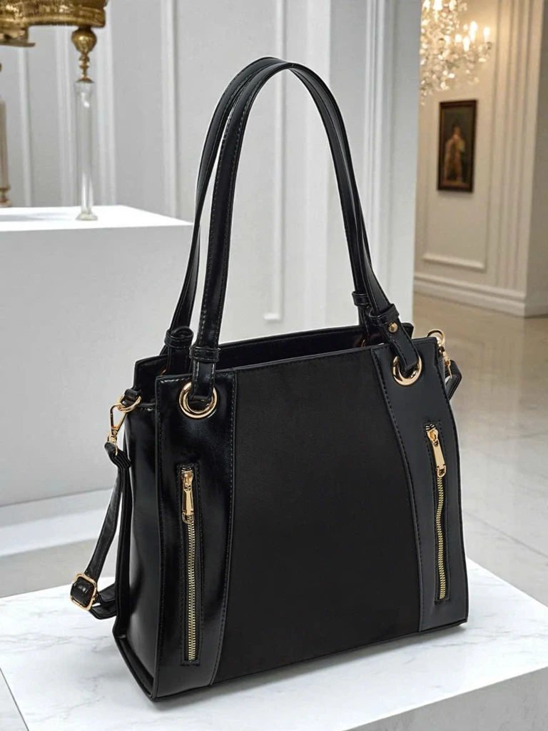 Дамска чанта shopper от еко кожа Silent Raven