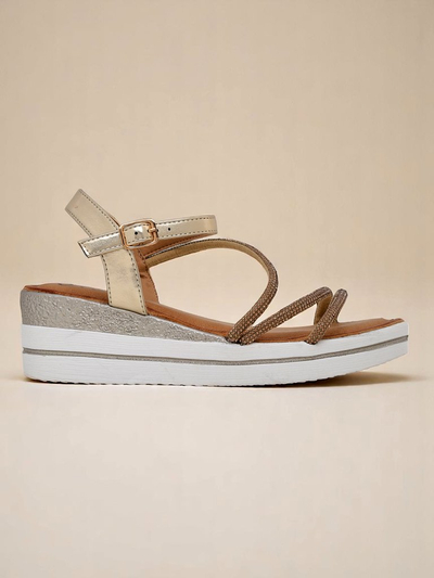 Royalfashion дамски сандали на платформа с кристали Ballosa