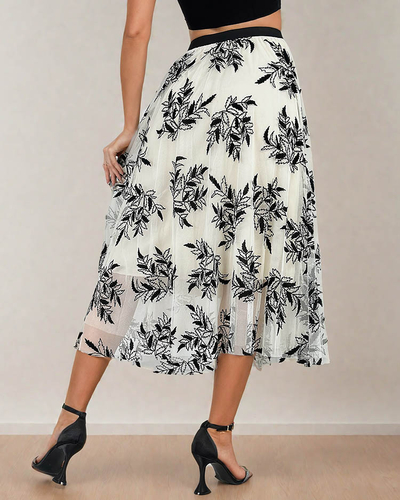 Royalfashion Дамска двупластова миди пола