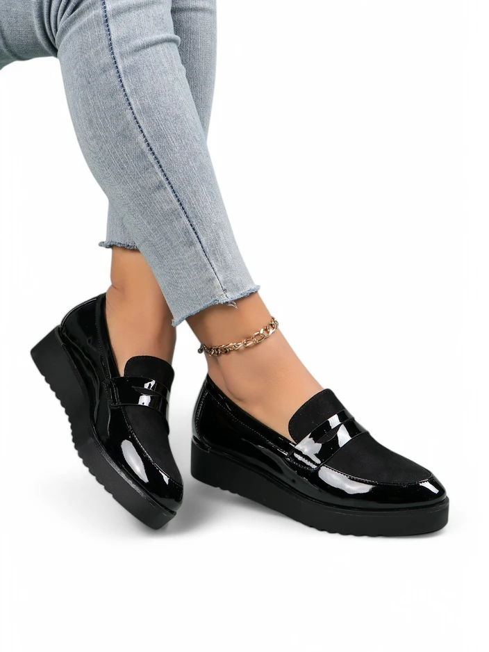 Royalfashion Дамски лакови мокасини Afidale