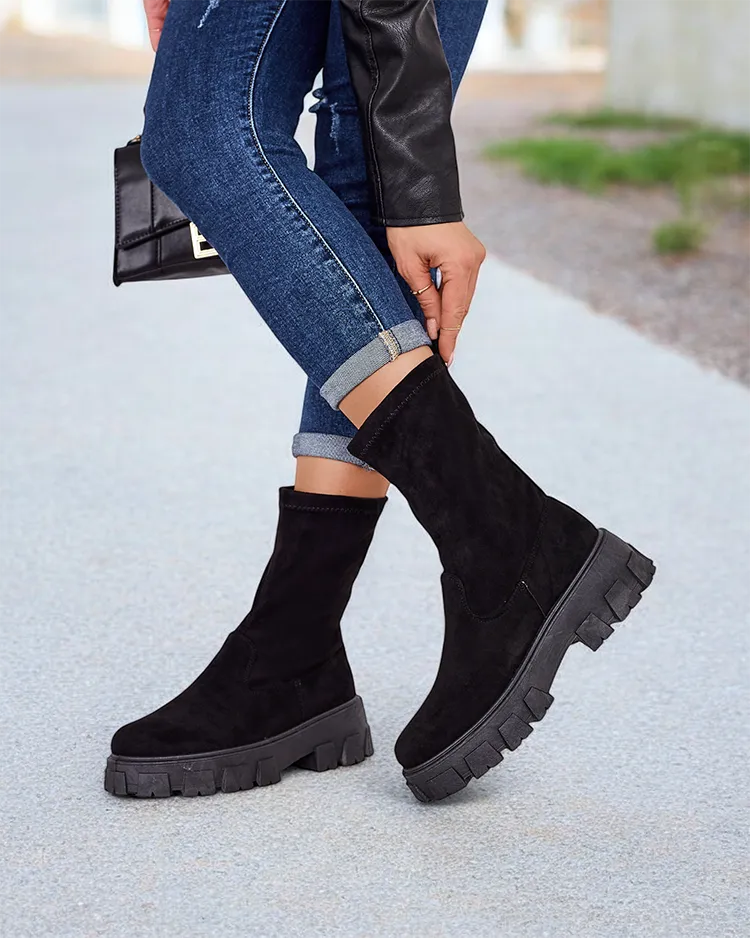 Дамски платформени боти Royalfashion Firo