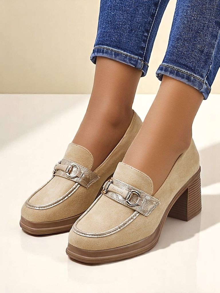 Royalfashion дамски лофери с масивен ток Apareus