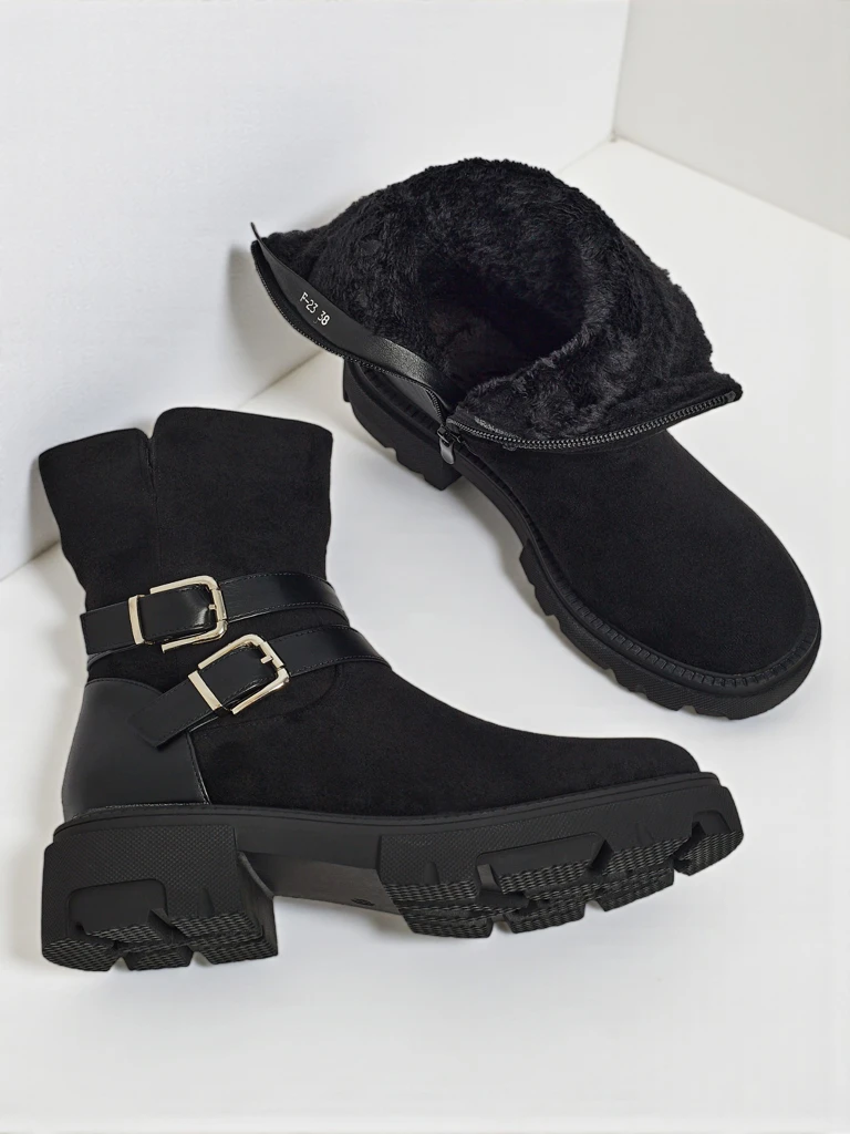 Високи дамски еко велурени боти Callire