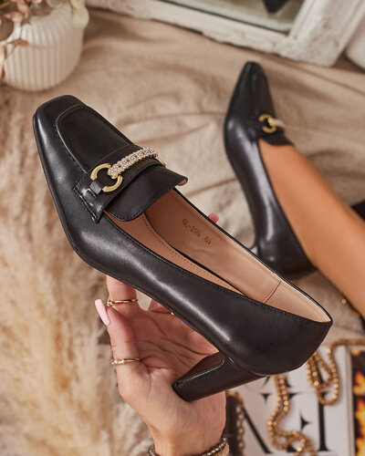 Черни дамски мокасини Kolalic- Footwear