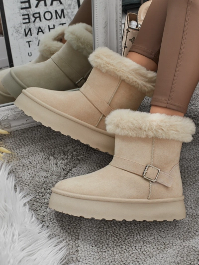 Royalfashion Къси дамски боти тип снегоходки Myrelle