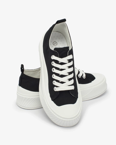 Royalfashion Черни спортни маратонки на платформа Luceri