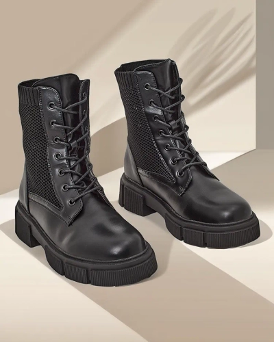 Дамски равни глезенки с отворено плетене Rowic