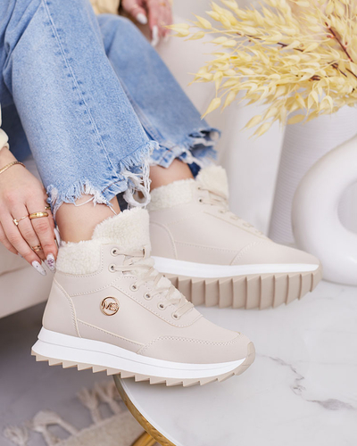 Royalfashion Дамски спортни обувки с изолация в бежово Cerrto