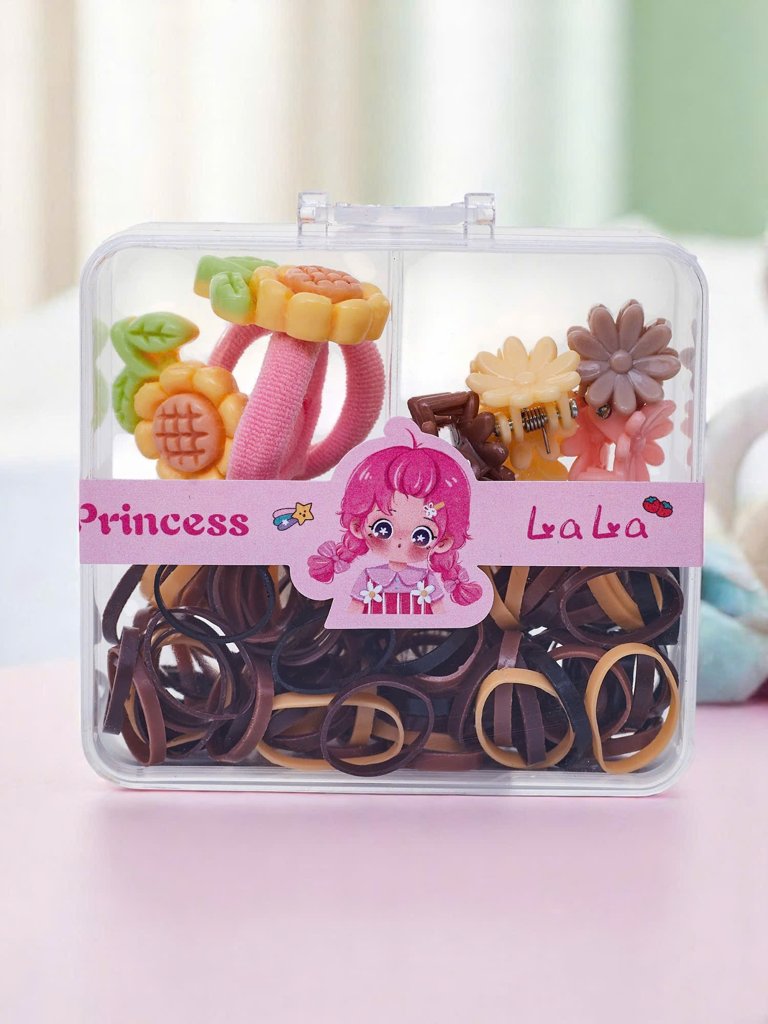 Royalfashion Комплект щипки и ластици за коса за деца MiniJoy