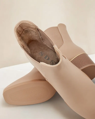 Дамски глезенови боти с нисък ток Royalfashion Eterra