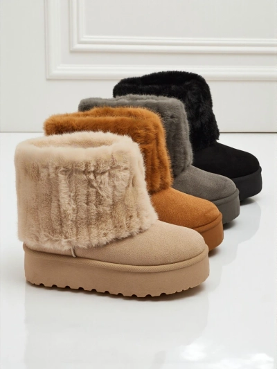 Дамски ботуши тип снегоходки с пухкава подплата Irelle