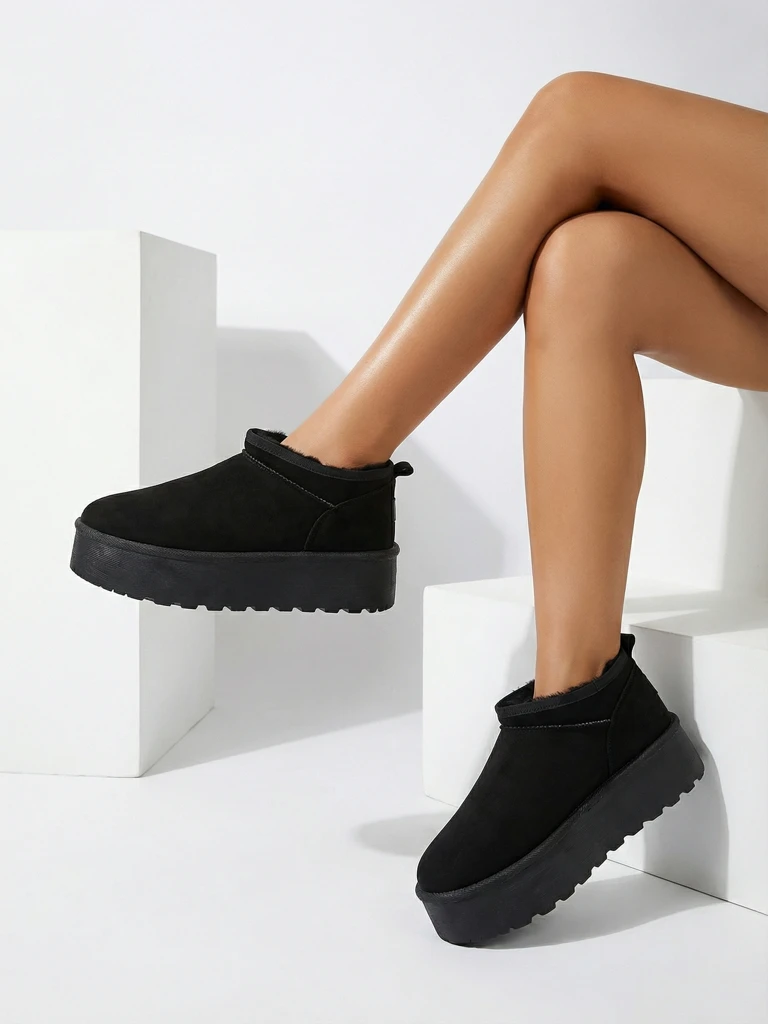 Royalfashion Дамски къси ботуши a'la snow boots Ozozi