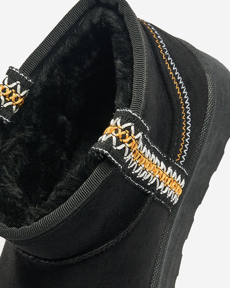 Royalfashion Дамски къси ботуши a'la snow boots with ornament Erititta