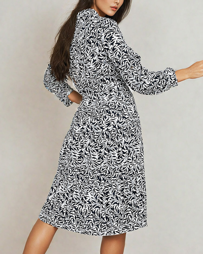 Royalfashion Дамска миди рокля с принт