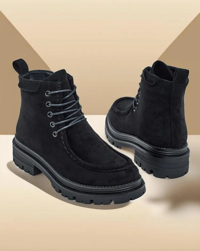 Дамски ботуши до глезена Royalfashion с връзки Rullose