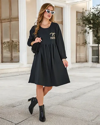 Royalfashion Дамска рокля от плат